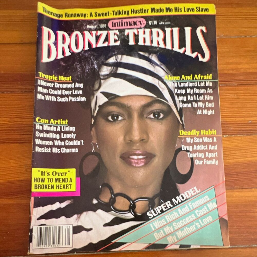 Bronze Thrills Intimacy Magazine August 1986 Black Americana Collectible